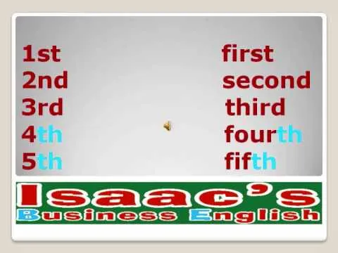 English lesson ORDINAL NUMBERS clases de Ingles - YouTube