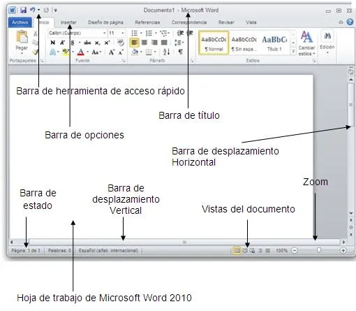 Entorno de Microsoft Word 2010 | A mi manera