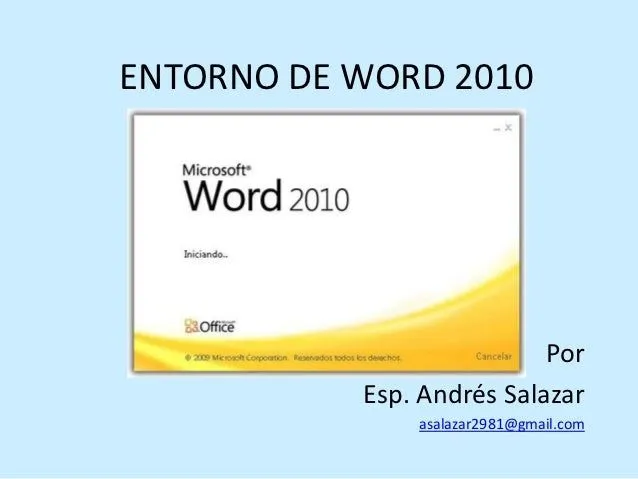 Entorno de word 2010