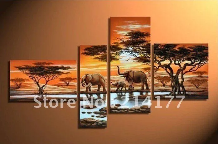 Envío gratis 100% handpmade moderno africano animal elefante ...