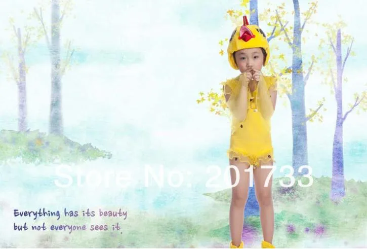 Envío gratis 2014 nuevo estilo niños de halloween pollo amarillo ...