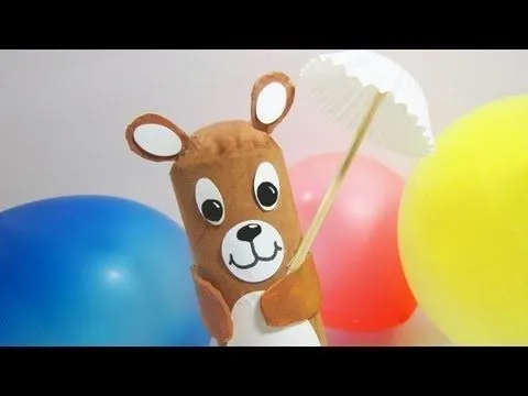 Episodio 626- Cómo hacer un osito con un tubo de cartón reciclado ... Episodio 626- Cómo hacer un osito con un tubo de cartón reciclado ...