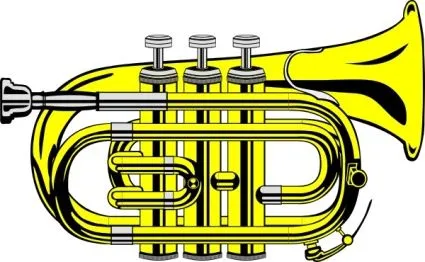Equipo de música plana recreación bolsillo trompeta color Ganso ...