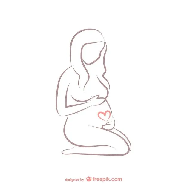 Esbozo de mujer embarazada | Descargar Vectores gratis