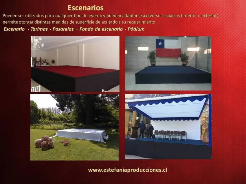 Escenarios , Pasarelas , Podium -www.estefaniaproducciones.cl ...