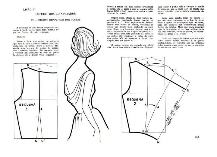 Escote drapeado en la espalda. | Sewing Tips and Tricks ...