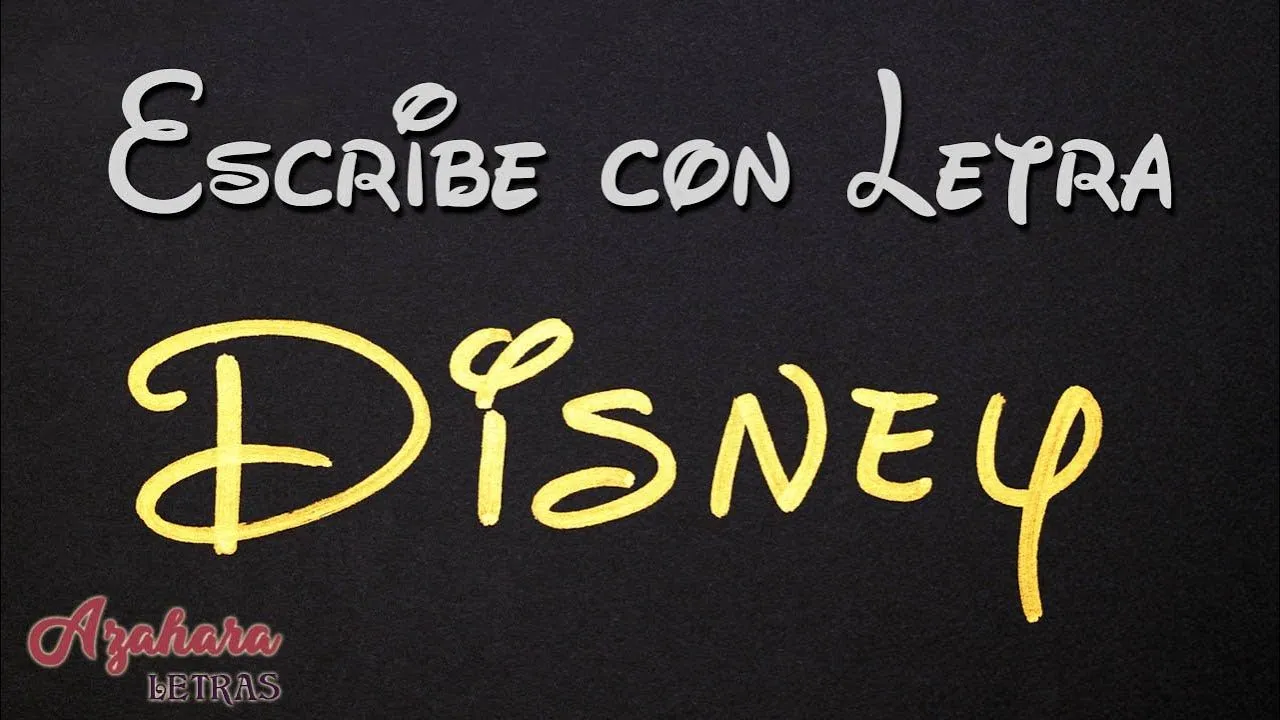 Cómo Escribir la Letra Disney (Alfabetos completos) - YouTube