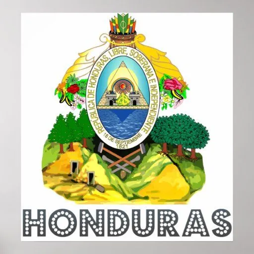 Escudo de armas de Honduras Poster | Zazzle