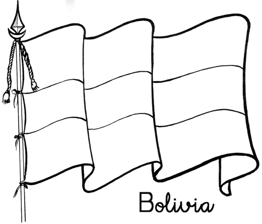 Escudo y bandera con escudo de Bolivia para colorear | Jugar y ...