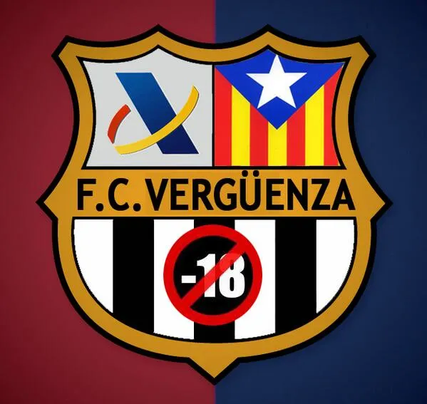 nuevo escudo del #barcelona con mucho ADN #barsa, masia, robos ...
