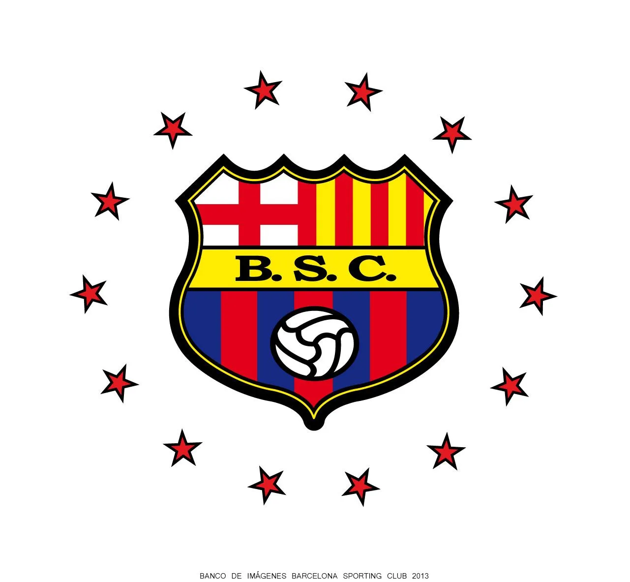 Escudo Barcelona de Ecuador con 14 estrellas circulares ~ Imagenes ...