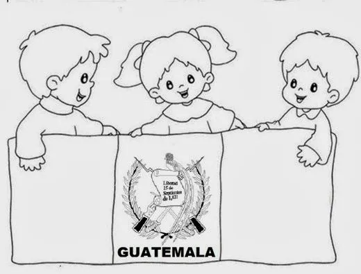 Escudo de Guatemala para colorear ~ Dibujos para Colorear Infantil
