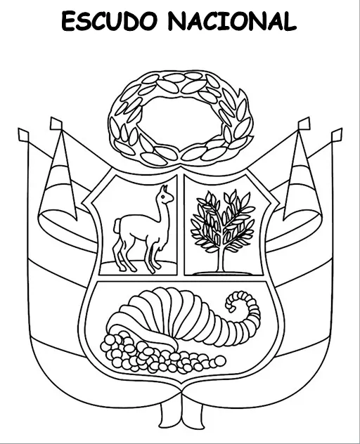 Escudo peruano para colorear - Imagui