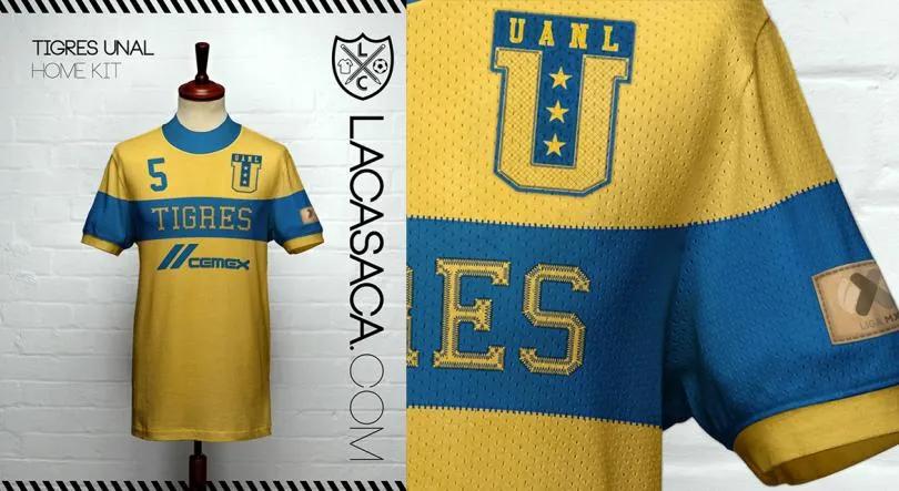 Escudos y uniformes de la Liga MX estilo vintage