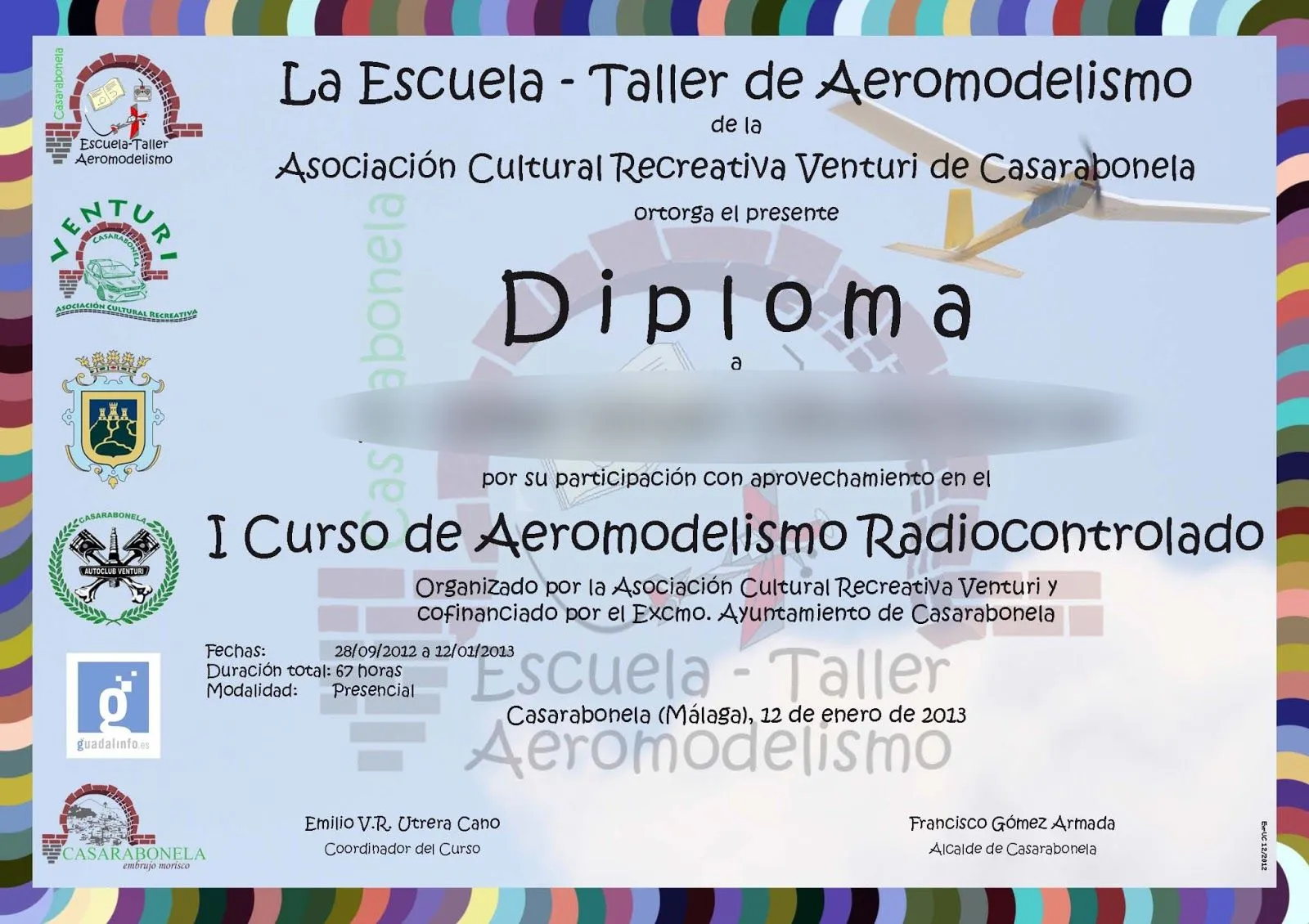 Escuela Taller de Aeromodelismo - Casarabonela: Acto entrega de ...