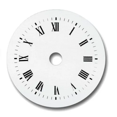 Esfera de reloj blanca 100 mm - MANUALIDADES TRASGU