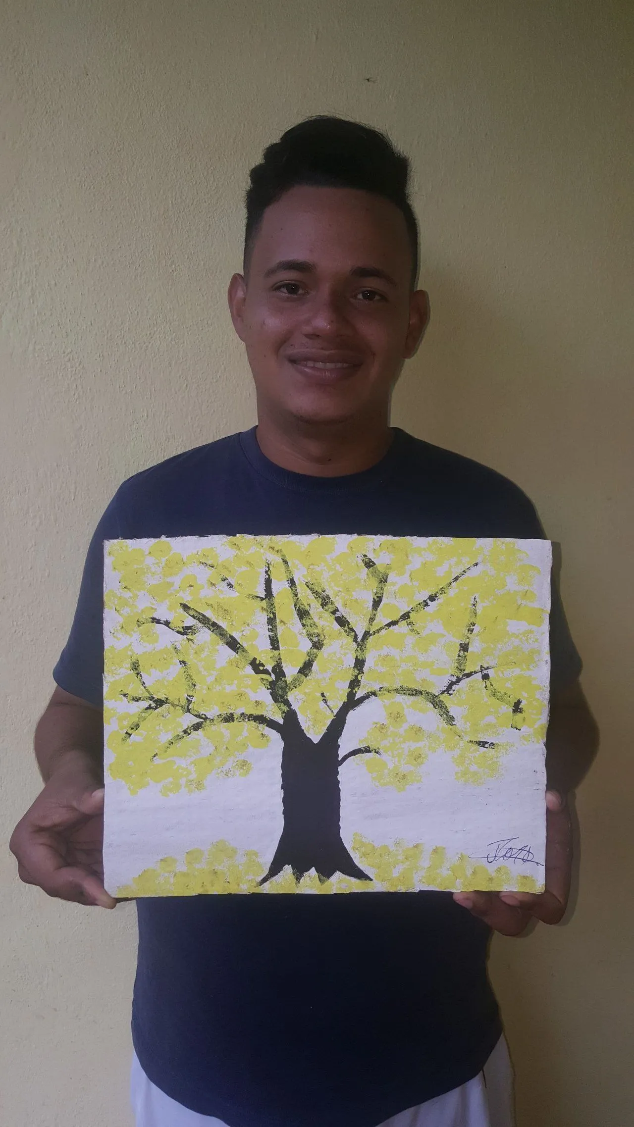 ESP-ENG] Hermoso Cuadro con el Árbol Nacional de Venezuela.\Beautiful  Painting with the National Tree of Venezuela. | PeakD