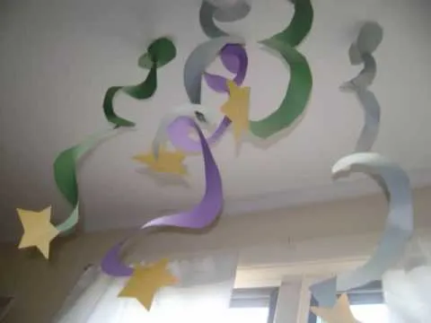 Espiral con estrella para decorar el cuarto de sus hijos - YouTube
