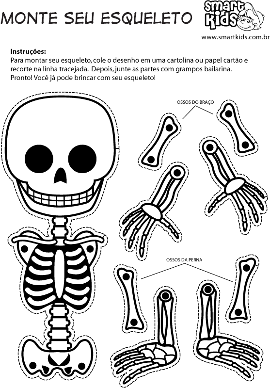 Esqueleto articulado para imprimir - Imagui | halloween-monstruos ...