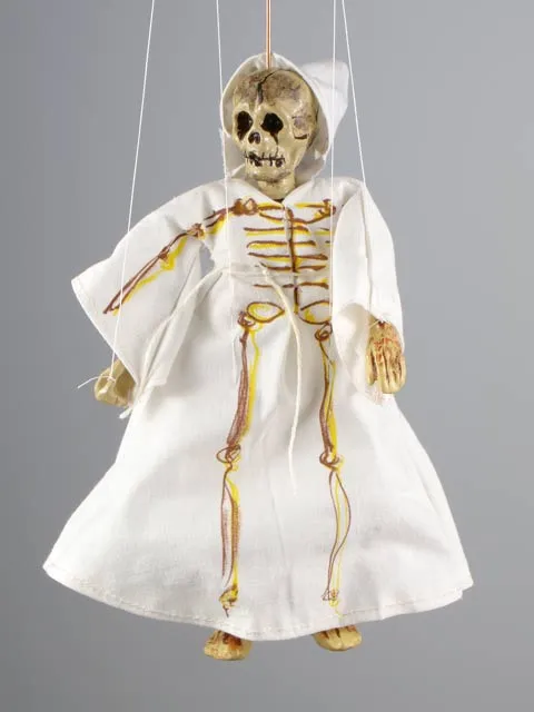 Esqueleto , Clásico Títere Marionetas checo, estilizada con ...