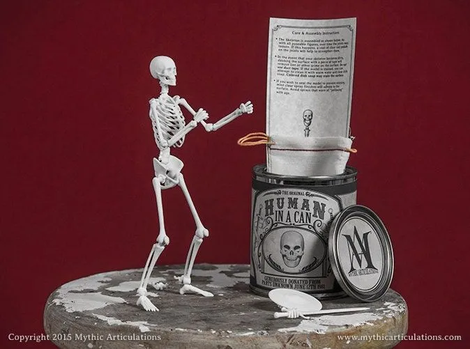 Esqueleto humano en una lata de dibujo de impresión 3D - Etsy México