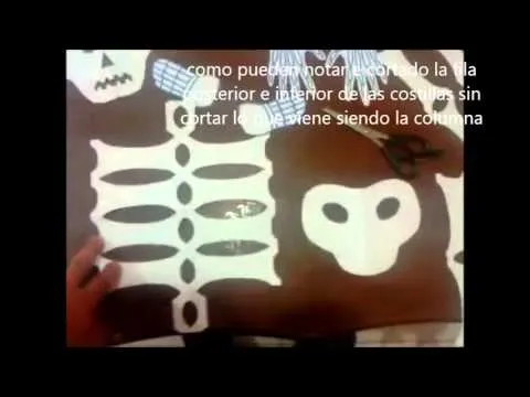 Como hacer un esqueleto de papel fácil y rápido - YouTube