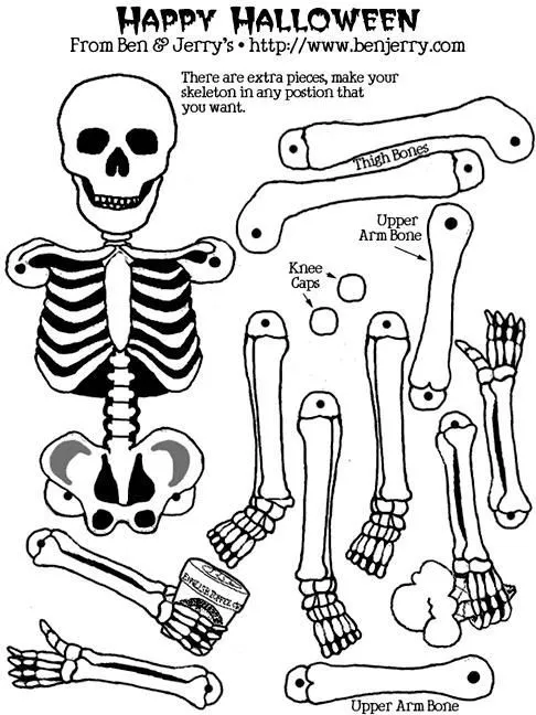 Esqueleto recortable | Susanita | Pinterest | Manualidades y Halloween