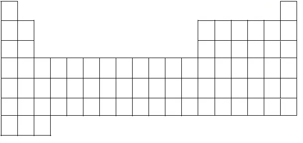 Esqueleto de la tabla periodica en blanco - Imagui