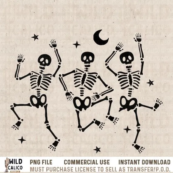 Esqueletos bailando / Sublimaciones retro Sublimaciones de - Etsy México