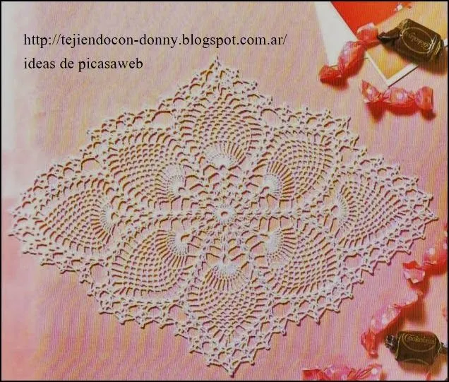 Carpetas tejidas a crochet con diagramas - Imagui