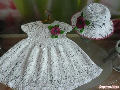 Esquema para tejer vestidos para niñas a crochet05 | Niñas ...