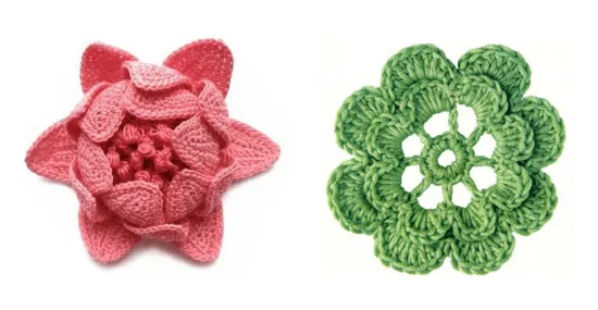 Esquemas de flores a crochet para hilo o lana | diarioartesanal