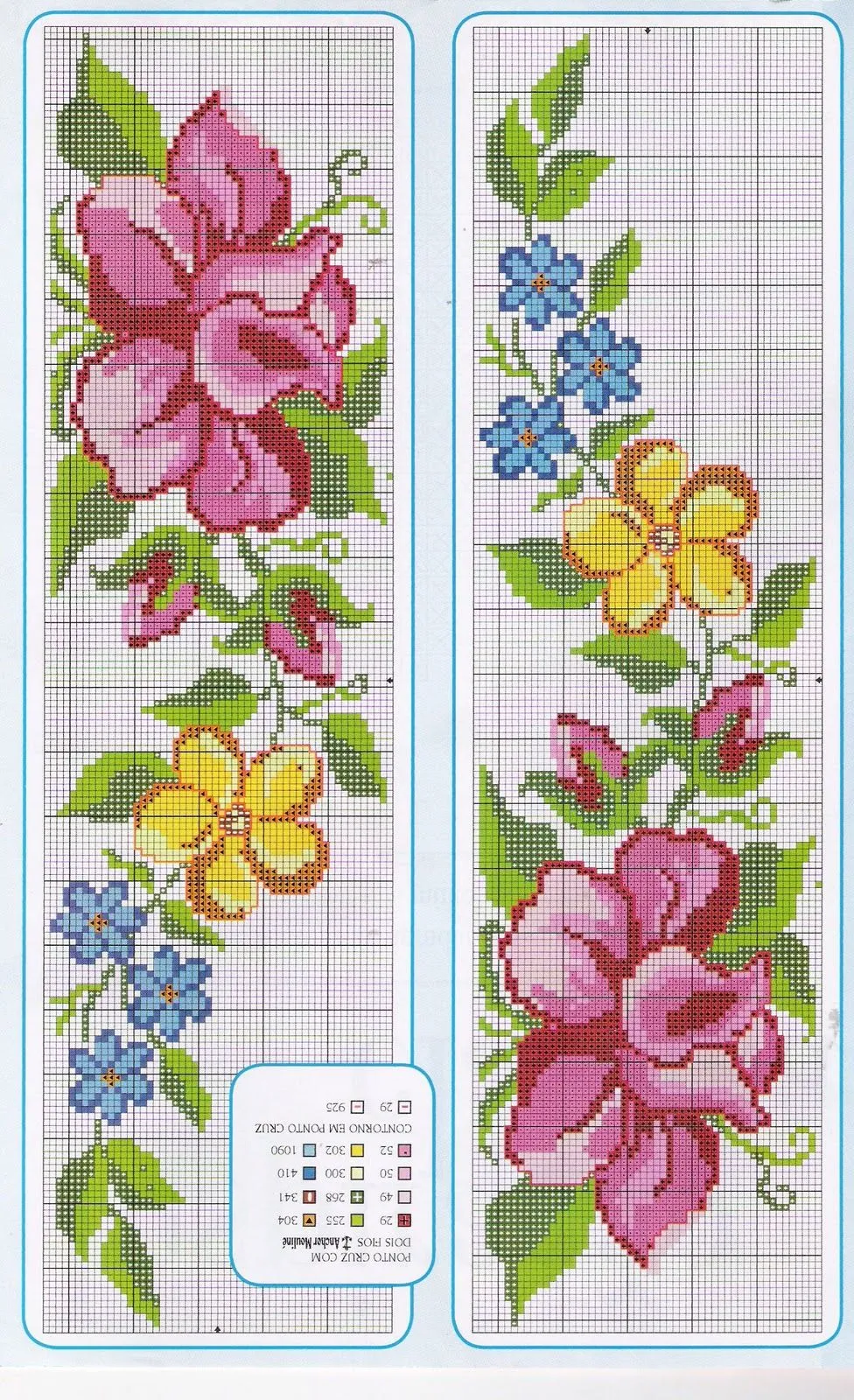 Esquemas de Flores en punto de cruz | Tu Punto de Cruz Esquemas de Flores en punto de cruz | Tu Punto de Cruz