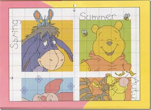 Esquemas Winnie the pooh en punto de cruz | Tu Punto de Cruz
