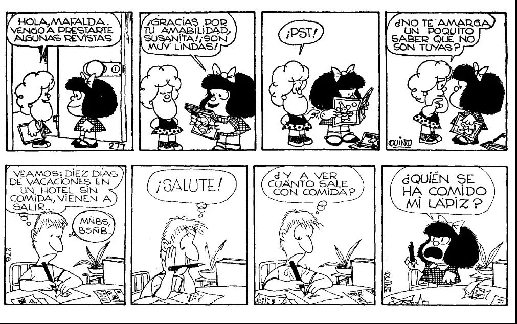 LA ESQUINA DE MAFALDA: Mafalda el sol y las vacaciones (tiras comicas)