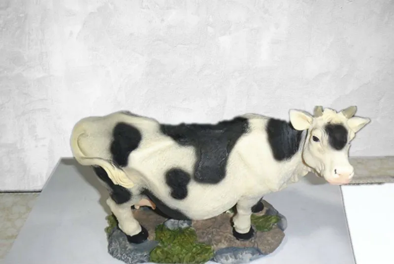 Estatuas de resina de resina de la vaca figurines vivid adornos de ...