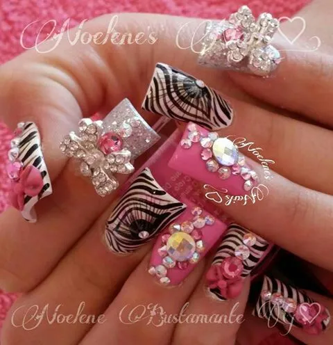 Estilo Sinaloa/Buchona's Nails on Pinterest | Sinaloa Nails, Bling ...