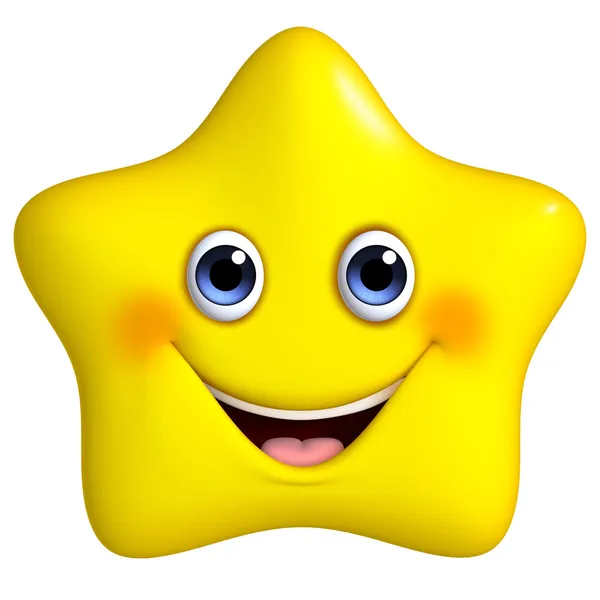 Estrella amarilla de dibujos animados 3D — Foto stock © bertoszig ...