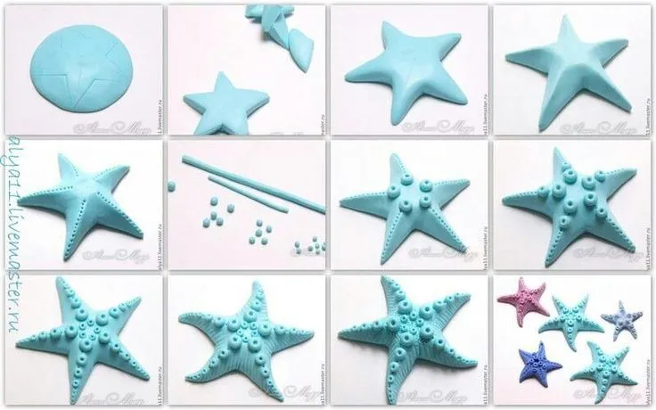 Estrella de mar, tutorial. | Tutoriales | Pinterest | Starfish ...