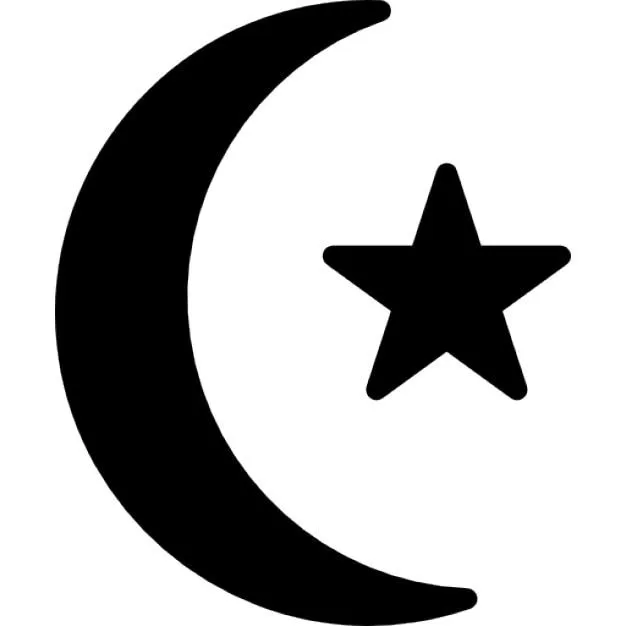 Estrella y la media luna silueta símbolo | Descargar Iconos gratis