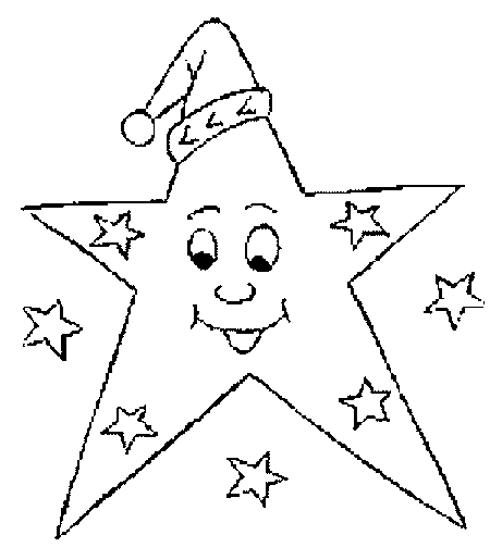 Dibujo de estrella con carita - Imagui