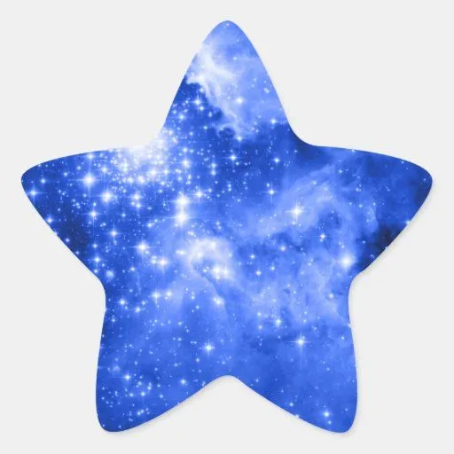 Estrellas azules ultramarinas pegatina en forma de estrella | Zazzle