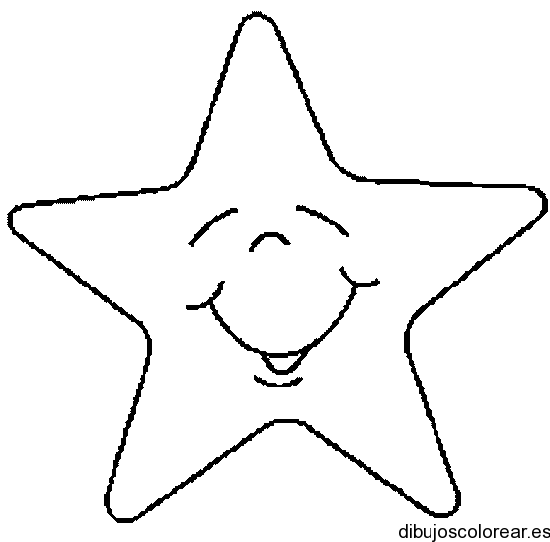 Dibujo de una estrella sonríe | Dibujos para Colorear