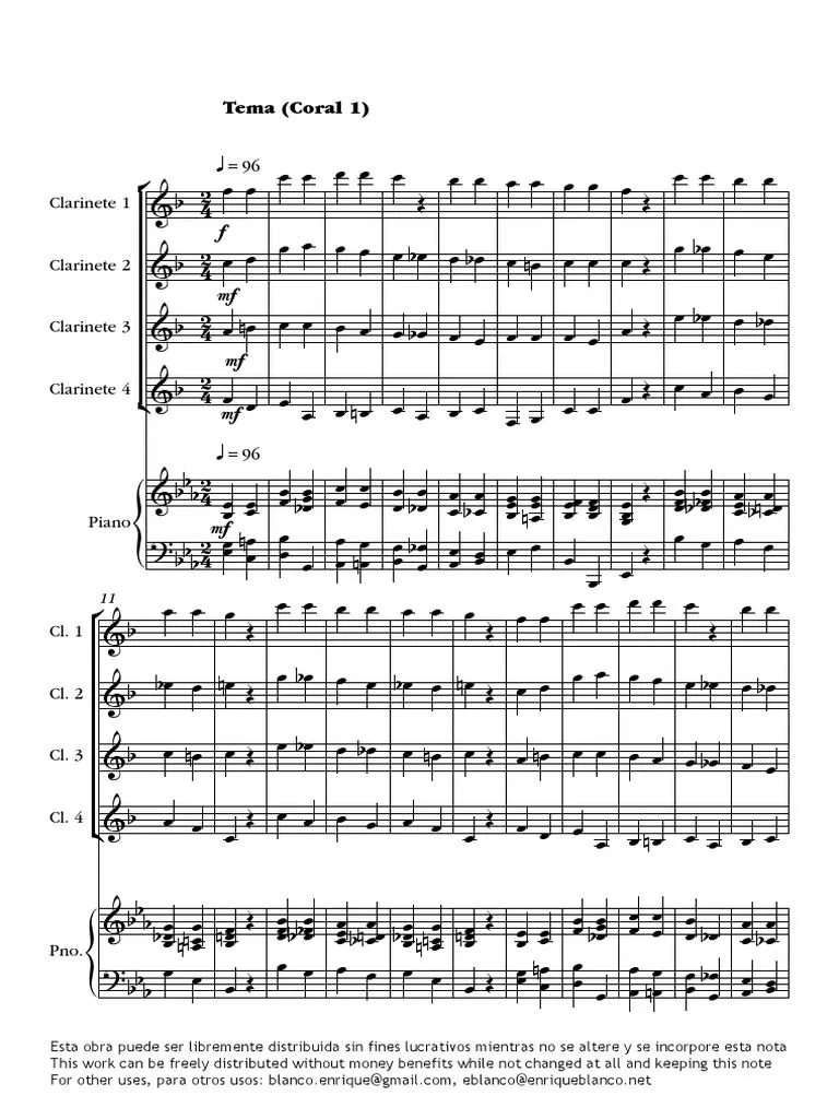 Estrellita Donde Estás. Arreglo para Cuarteto de Clarinetes. Extraordinario  | PDF | Piano | Las artes escénicas
