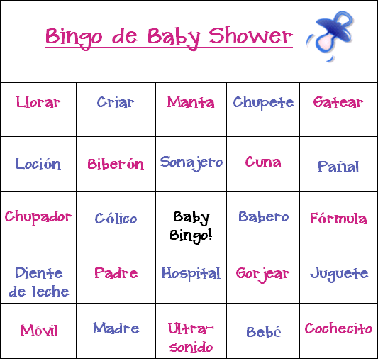 Baby Shower Juegos para Imprimir