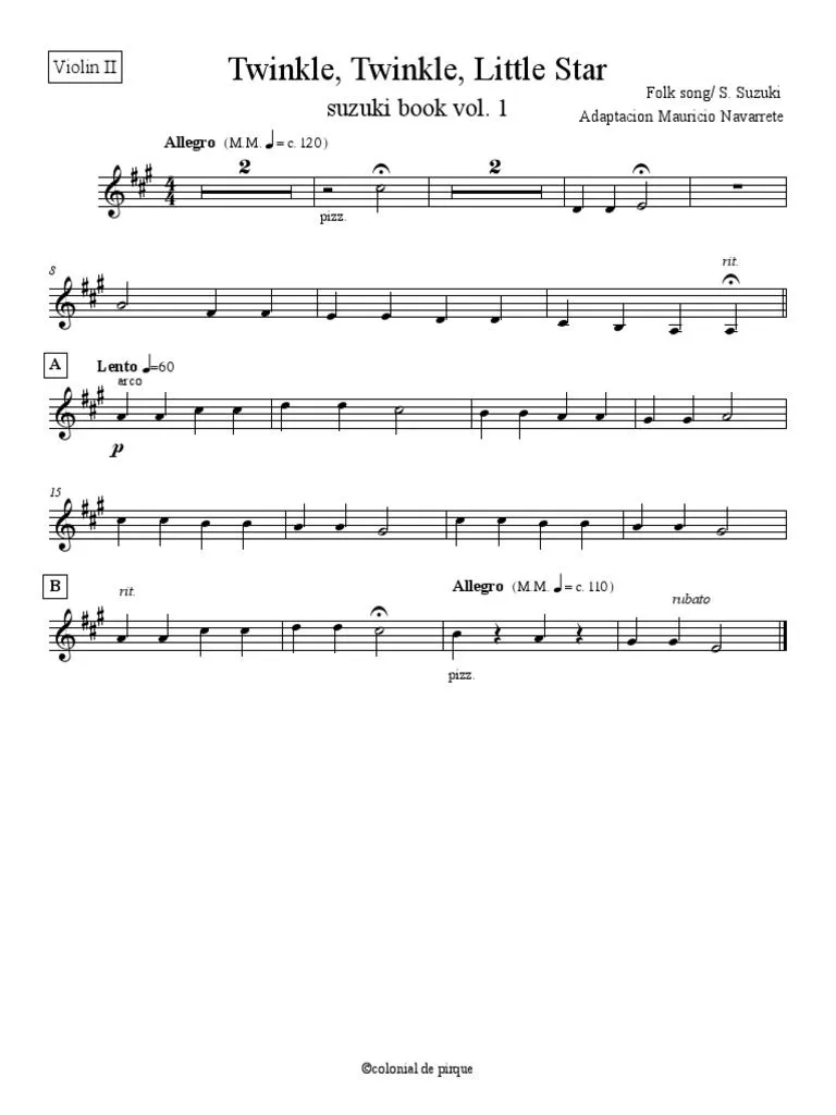 Estrellita - Violin II | PDF | Divertissement (Général)