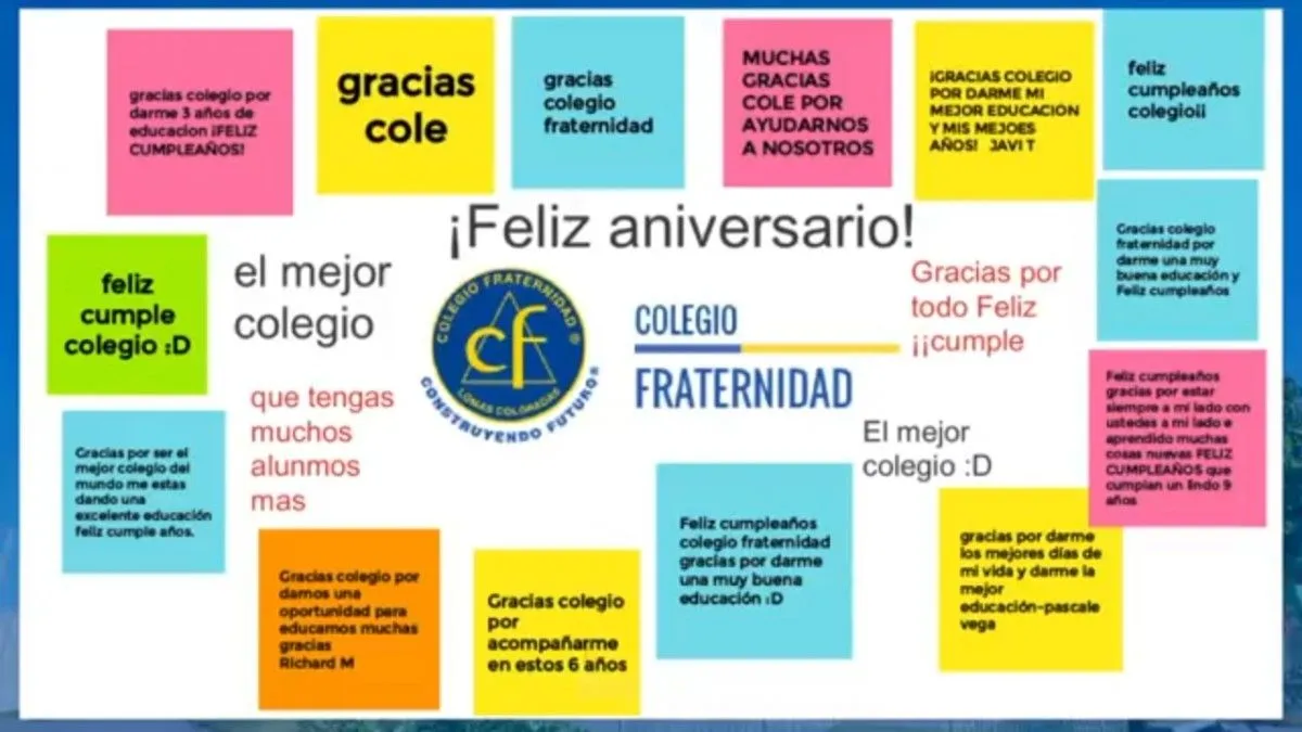 Estudiantes celebraron el 9° Aniversario | Colegio Fraternidad