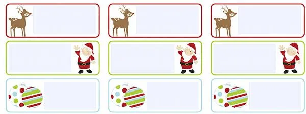 Etiquetas para personalizar los regalos para navidad y el menú ...