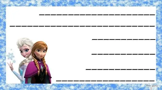 Etiquetas escolares de Frozen gratis | Todo Peques
