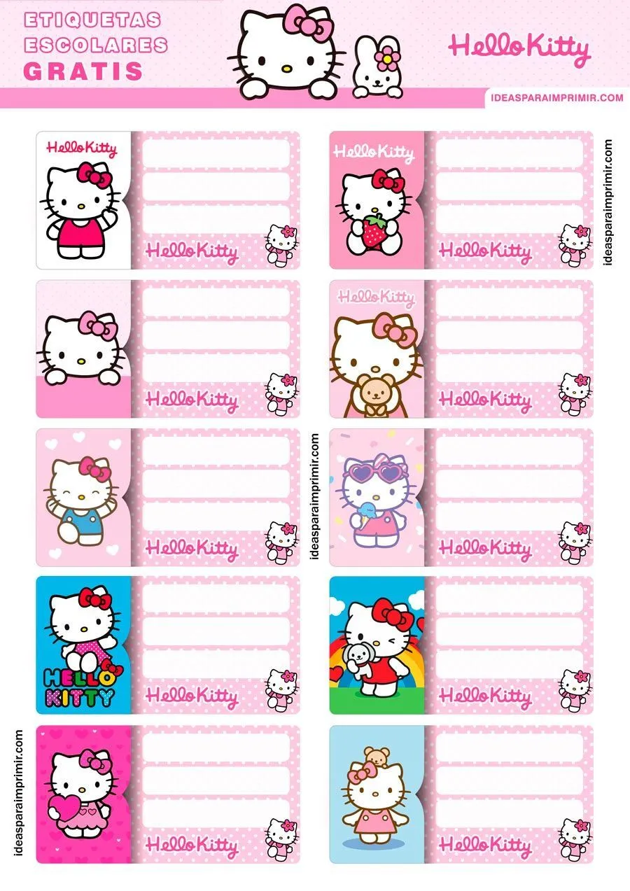 Etiquetas escolares Hello Kitty en 2023 | Sanrio hello kitty, Hello kitty  stickers, Hello kitty